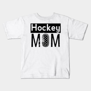 Hockey Mom in White and Black Kids T-Shirt